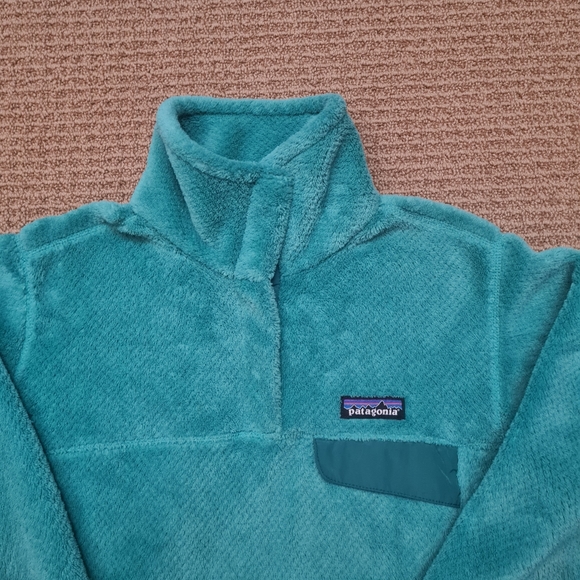 Patagonia Re-tool Snap-T Fleece Pullover Teal Green Women's Size S - Picture 3 of 13